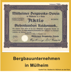 Quelle Foto: Stadtarchiv Mlheim an der Ruhr  Bergbauunternehmen  in Mlheim